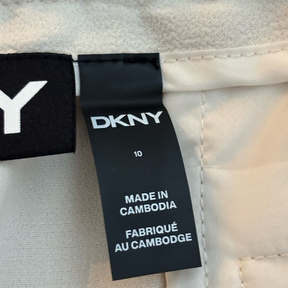DKNY Wide Leg Trousers High Waisted Beige 10 - Picture 12 of 15